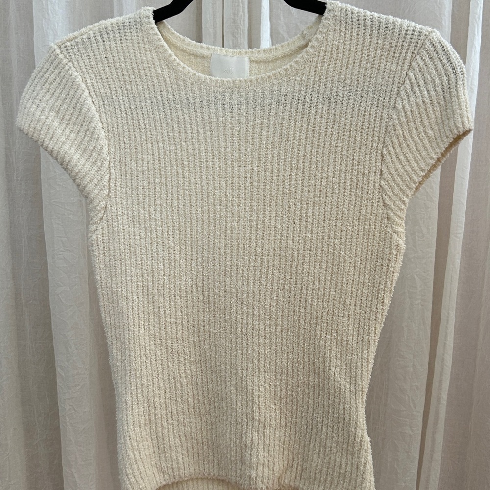 Elegant Cream Knit Top